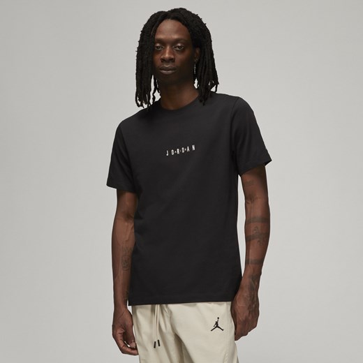 T-shirt męski Jordan młodzieżowy czarny z krótkim rękawem 
