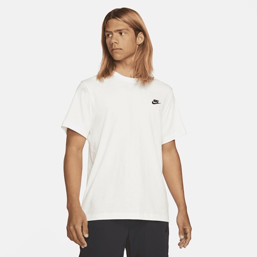 T-shirt męski Nike biały na lato z krótkim rękawem 
