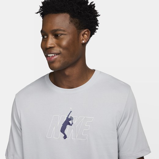 Męski T-shirt do tenisa Dri-FIT NikeCourt - Szary Nike M Nike poland