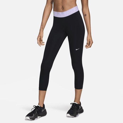 Damskie legginsy ze średnim stanem o skróconym kroju ze wstawkami z siateczki Nike XXL (EU 52-54) Nike poland