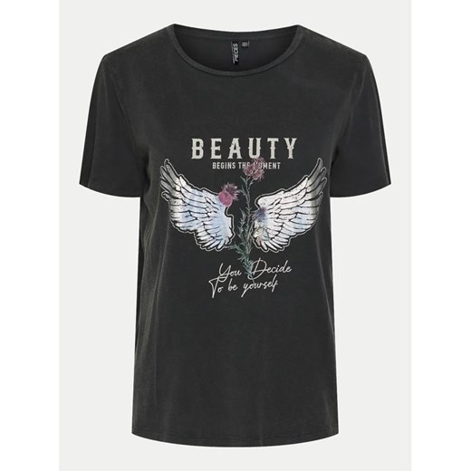 Pieces T-Shirt Filten 17152519 Szary Regular Fit Pieces M MODIVO