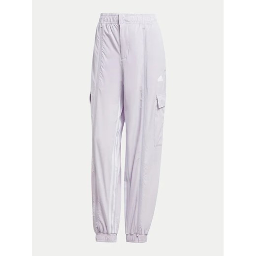 adidas Spodnie dresowe Dance All-Gender Versatile IS0907 Fioletowy Loose Fit S MODIVO
