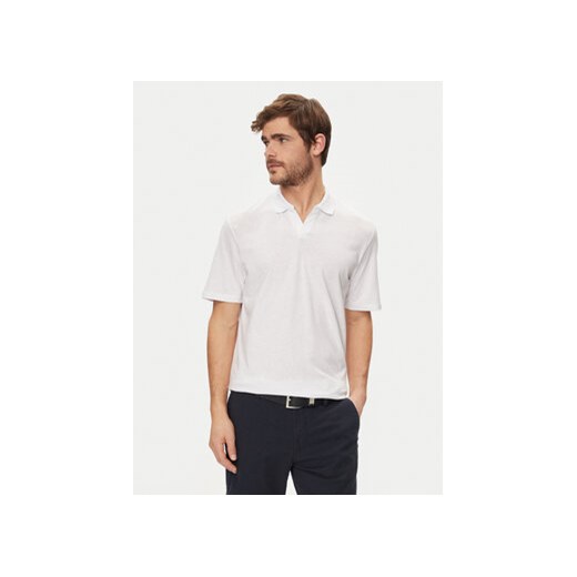 Jack&Jones Polo Summer 12246712 Biały Regular Fit ze sklepu MODIVO w kategorii T-shirty męskie - zdjęcie 170918294