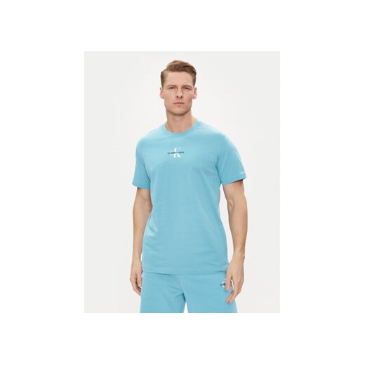 Calvin Klein Jeans T-Shirt J30J323483 Niebieski Regular Fit ze sklepu MODIVO w kategorii T-shirty męskie - zdjęcie 170918504