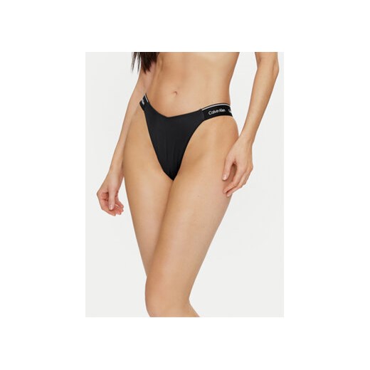 Calvin Klein Swimwear Dół od bikini KW0KW02430 Czarny ze sklepu MODIVO w kategorii Stroje kąpielowe - zdjęcie 170918653