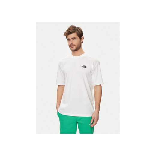 The North Face T-Shirt Simple Dome NF0A87NR Biały Oversize ze sklepu MODIVO w kategorii T-shirty męskie - zdjęcie 170918703
