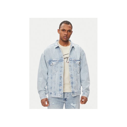Tommy Jeans Kurtka jeansowa Aiden DM0DM18774 Niebieski Oversize ze sklepu MODIVO w kategorii Kurtki męskie - zdjęcie 170918913