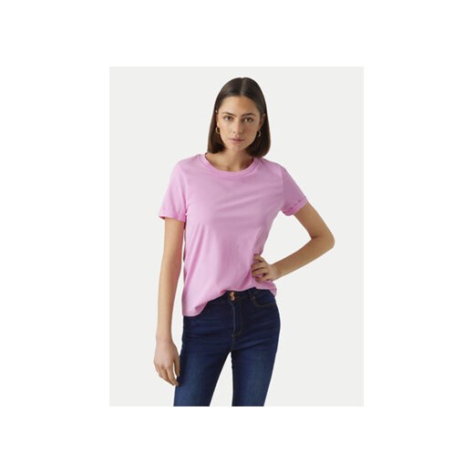 Vero Moda T-Shirt Paula 10243889 Różowy Regular Fit ze sklepu MODIVO w kategorii Bluzki damskie - zdjęcie 170918922