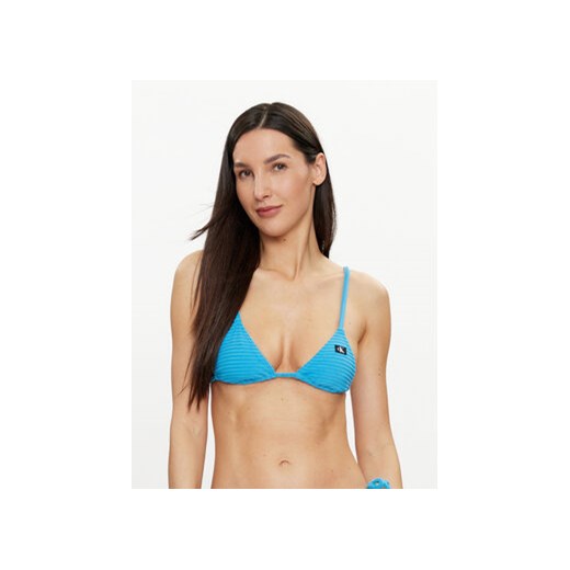 Calvin Klein Swimwear Góra od bikini KW0KW02468 Niebieski ze sklepu MODIVO w kategorii Stroje kąpielowe - zdjęcie 170918980