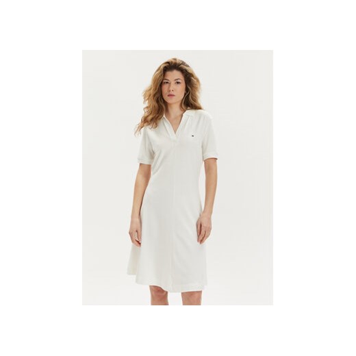 Tommy Hilfiger Sukienka letnia WW0WW41567 Biały Regular Fit ze sklepu MODIVO w kategorii Sukienki - zdjęcie 170919020