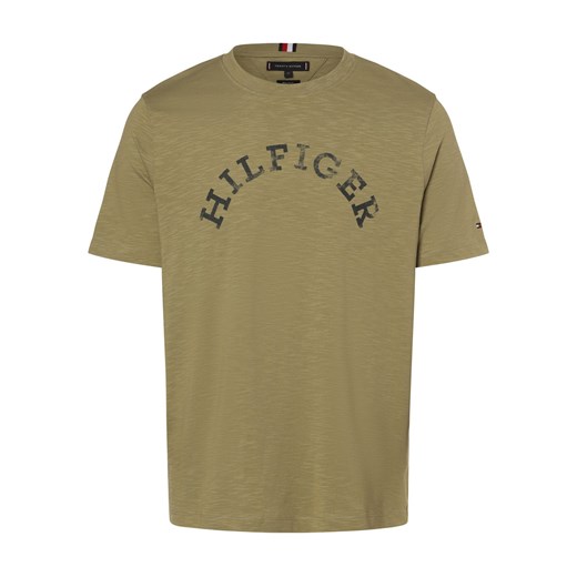 Tommy Hilfiger Koszulka męska Mężczyźni Bawełna oliwkowy nadruk ze sklepu vangraaf w kategorii T-shirty męskie - zdjęcie 170921042