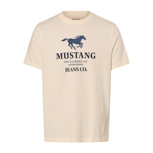 Mustang Koszulka męska - Styl Austin Mężczyźni Bawełna écru nadruk ze sklepu vangraaf w kategorii T-shirty męskie - zdjęcie 170921050