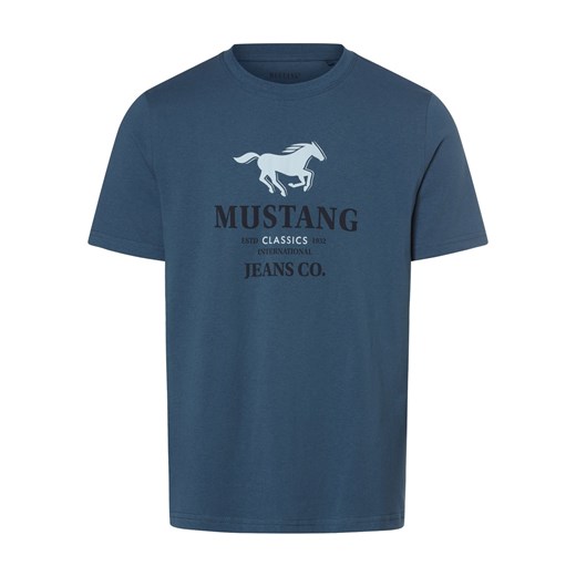 Mustang Koszulka męska - Styl Austin Mężczyźni Bawełna indygo nadruk ze sklepu vangraaf w kategorii T-shirty męskie - zdjęcie 170921052