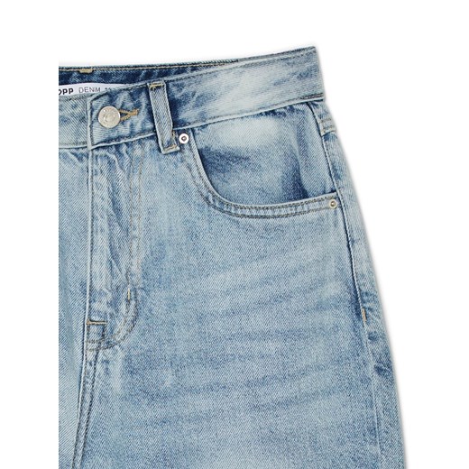 Cropp - Niebieskie jeansy wide leg PETITE - niebieski ze sklepu Cropp w kategorii Jeansy damskie - zdjęcie 170921740