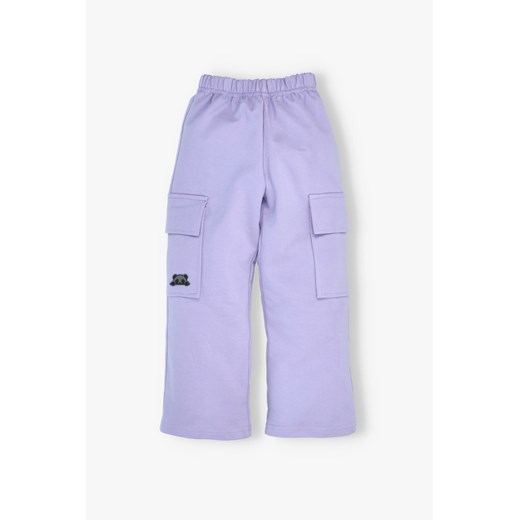 Szerokie spodnie dla dziewczynki fioletowe ze sklepu 5.10.15 w kategorii Spodnie dziewczęce - zdjęcie 170924710
