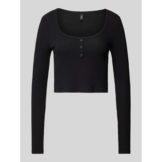 Bluzka z długim rękawem i efektem prążkowania model ‘OLINA’ ze sklepu Peek&Cloppenburg  w kategorii Bluzki damskie - zdjęcie 170927260