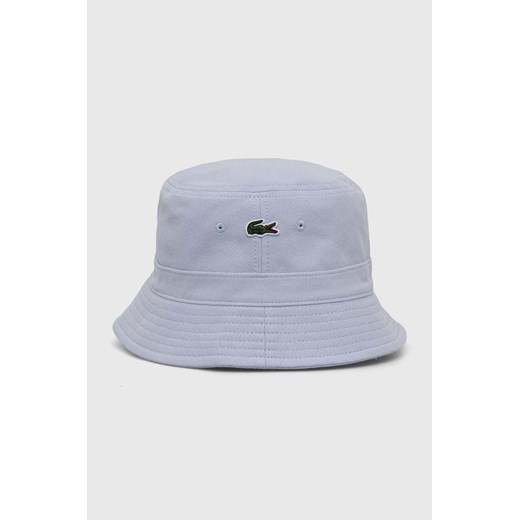 Lacoste kapelusz bawełniany kolor niebieski bawełniany ze sklepu PRM w kategorii Kapelusze męskie - zdjęcie 170927811