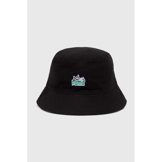 Puma kapelusz bawełniany Skate Bucket kolor czarny bawełniany 025133 ze sklepu PRM w kategorii Kapelusze damskie - zdjęcie 170927904