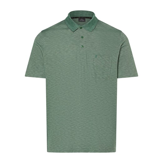 Ragman Męska koszulka polo Mężczyźni zielony marmurkowy ze sklepu vangraaf w kategorii T-shirty męskie - zdjęcie 170930424