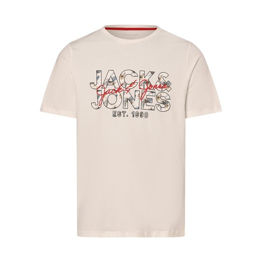 Jack & Jones Koszulka męska - JJChill Mężczyźni Bawełna biały nadruk ze sklepu vangraaf w kategorii T-shirty męskie - zdjęcie 170930433