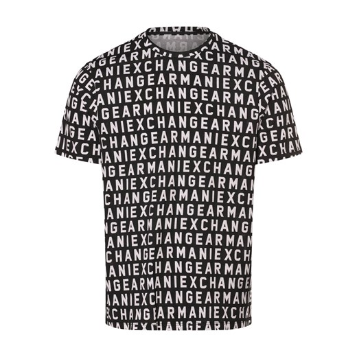 Armani Exchange Koszulka męska Mężczyźni Bawełna czarny wzorzysty ze sklepu vangraaf w kategorii T-shirty męskie - zdjęcie 170930461