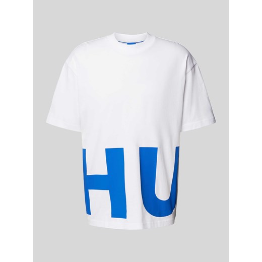 T-shirt męski Hugo Blue z krótkimi rękawami biały 