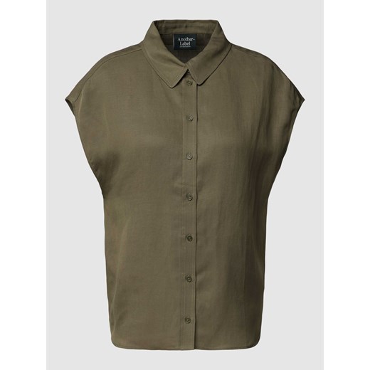 Bluzka koszulowa z mieszanki lnu i lyocellu z kołnierzykiem ze sklepu Peek&Cloppenburg  w kategorii Koszule damskie - zdjęcie 170932602