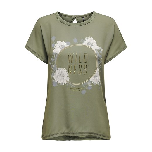 ONLY Koszulka w kolorze khaki ze sklepu Limango Polska w kategorii Bluzki damskie - zdjęcie 170935411