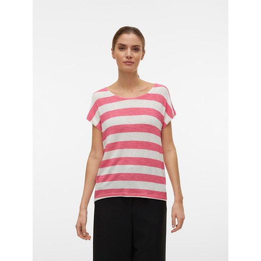 Vero Moda Koszulka w kolorze biało-różowym ze sklepu Limango Polska w kategorii Bluzki damskie - zdjęcie 170935443