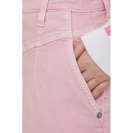 Pepe Jeans spódnica jeansowa kolor różowy mini ołówkowa Pepe Jeans XL ANSWEAR.com