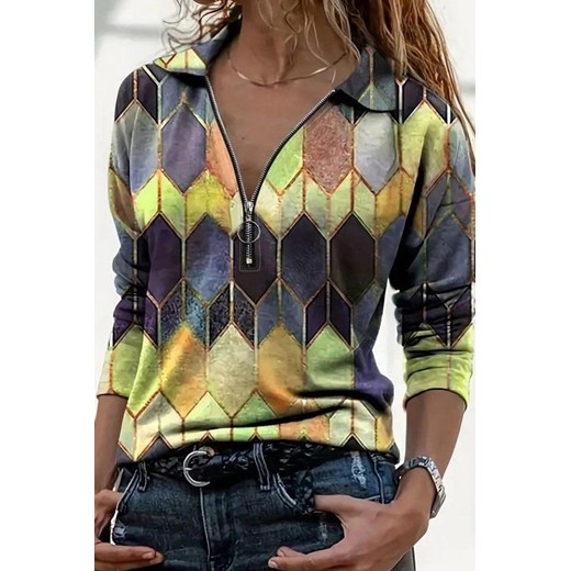 Bluzka NERDOMSA GREEN ze sklepu Ivet Shop w kategorii Bluzki damskie - zdjęcie 170938930