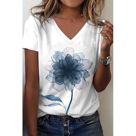 T-shirt LISOLNA BLUE ze sklepu Ivet Shop w kategorii Bluzki damskie - zdjęcie 170938960