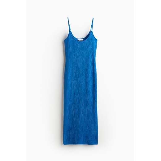 Niebieska sukienka H & M na ramiączkach casual dopasowana 