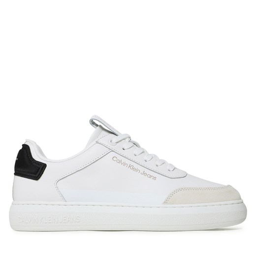 Sneakersy Calvin Klein Jeans Casual Cupsole YM0YM00670 White/Creamy White 0K6 ze sklepu eobuwie.pl w kategorii Buty sportowe męskie - zdjęcie 170942860