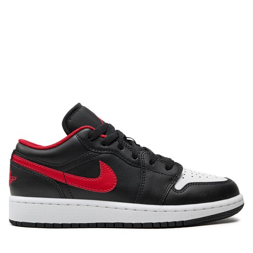 Sneakersy Nike Jordan 1 Low (GS) 553560 063 Czarny ze sklepu eobuwie.pl w kategorii Buty sportowe dziecięce - zdjęcie 170943221