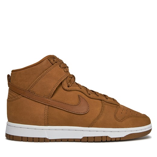 Sneakersy Nike Dunk High DX2044 200 Brązowy ze sklepu eobuwie.pl w kategorii Buty sportowe damskie - zdjęcie 170944162