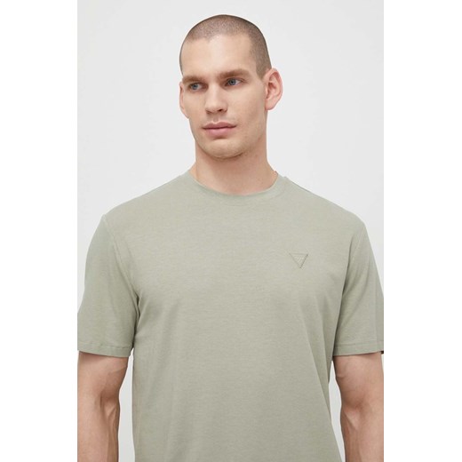 Guess t-shirt HEDLEY męski kolor zielony gładki Z2YI12 JR06K ze sklepu ANSWEAR.com w kategorii T-shirty męskie - zdjęcie 170945152