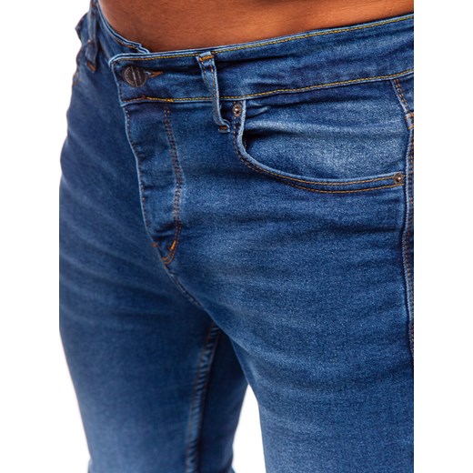 Granatowe spodnie jeansowe męskie slim fit Denley 6262 38/2XL wyprzedaż Denley