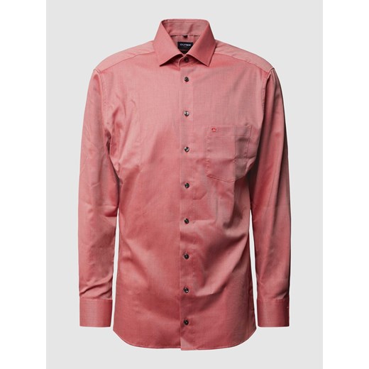 Koszula biznesowa o kroju modern fit z wyhaftowanym logo model ‘Global’ ze sklepu Peek&Cloppenburg  w kategorii Koszule męskie - zdjęcie 170947211