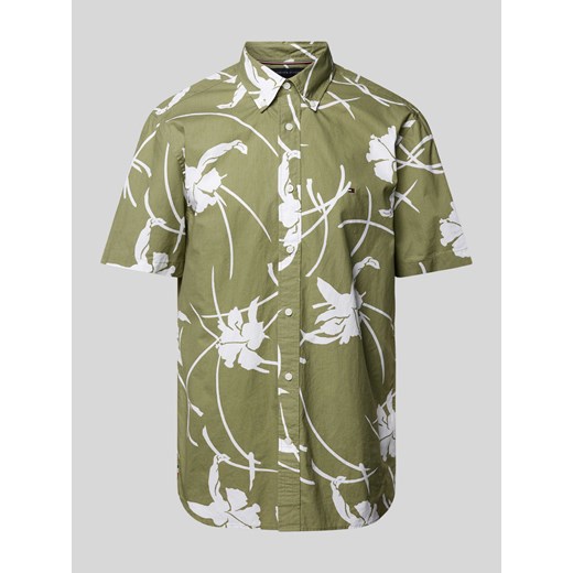 Koszula casualowa o kroju slim fit we wzory na całej powierzchni ze sklepu Peek&Cloppenburg  w kategorii Koszule męskie - zdjęcie 170947234