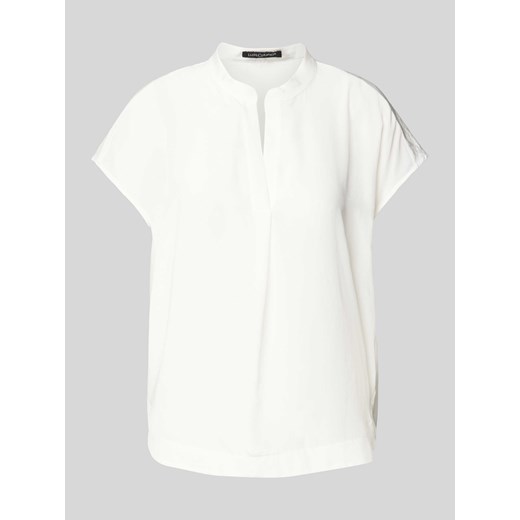 Bluzka w jednolitym kolorze z dekoltem w serek ze sklepu Peek&Cloppenburg  w kategorii Bluzki damskie - zdjęcie 170947382