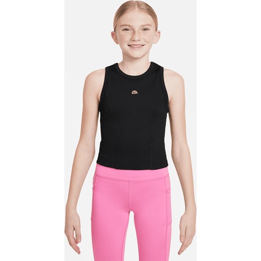 Koszulka bez rękawów dla dziewcząt Dri-FIT Nike - Czerń ze sklepu Nike poland w kategorii Bluzki dziewczęce - zdjęcie 170947383