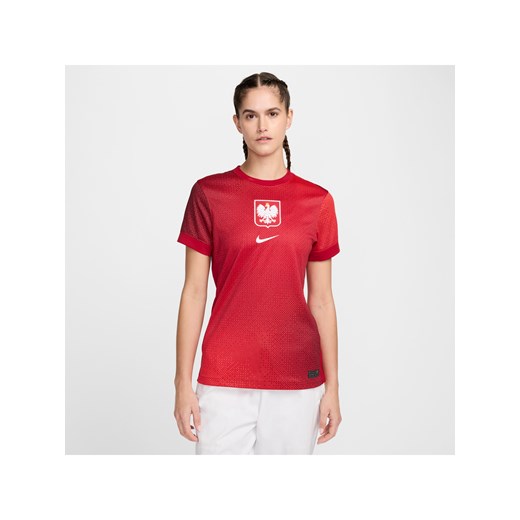 Damska koszulka piłkarska Nike Dri-FIT Polska Stadium 2024/25 (wersja wyjazdowa) (replika) - Czerwony ze sklepu Nike poland w kategorii Bluzki damskie - zdjęcie 170947413