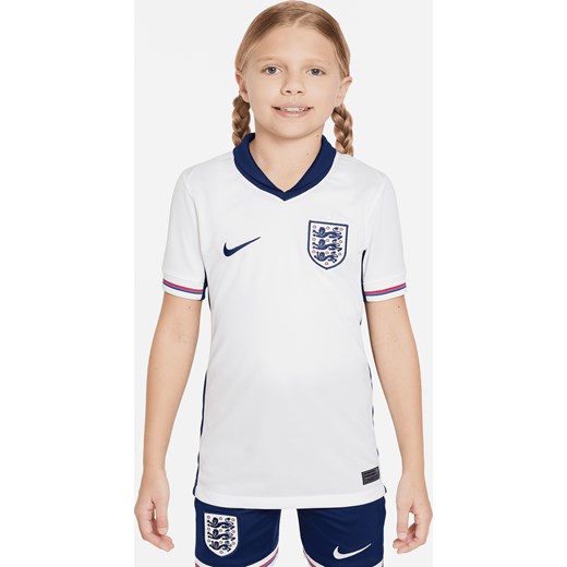 Koszulka piłkarska dla dużych dzieci Nike Dri-FIT Anglia (drużyna męska) Stadium 2024/25 (wersja domowa) – replika - Biel ze sklepu Nike poland w kategorii Bluzki dziewczęce - zdjęcie 170947460
