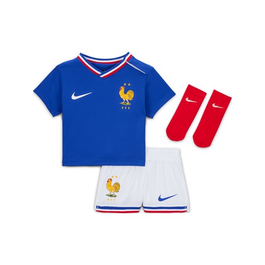 Trzyczęściowy strój piłkarski dla niemowląt i maluchów Nike FFF Stadium 2024 (wersja domowa) – replika - Niebieski ze sklepu Nike poland w kategorii Komplety niemowlęce - zdjęcie 170947563