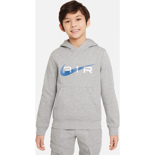 Dzianinowa bluza z kapturem dla dużych dzieci Nike Air - Szary ze sklepu Nike poland w kategorii Bluzy chłopięce - zdjęcie 170947581