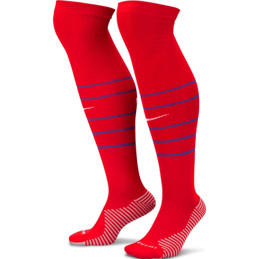 Długie skarpety piłkarskie Nike Dri-FIT FFF Strike (wersja domowa) - Czerwony ze sklepu Nike poland w kategorii Skarpetki dziecięce - zdjęcie 170947592