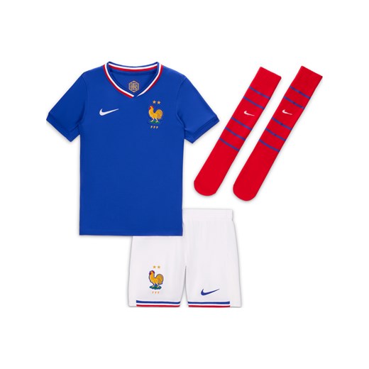 Trzyczęściowy strój piłkarski dla małych dzieci Nike FFF Stadium 2024 (wersja domowa) – replika - Niebieski ze sklepu Nike poland w kategorii Komplety chłopięce - zdjęcie 170947633