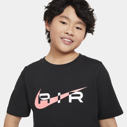 T-shirt chłopięce czarny Nike z napisem 
