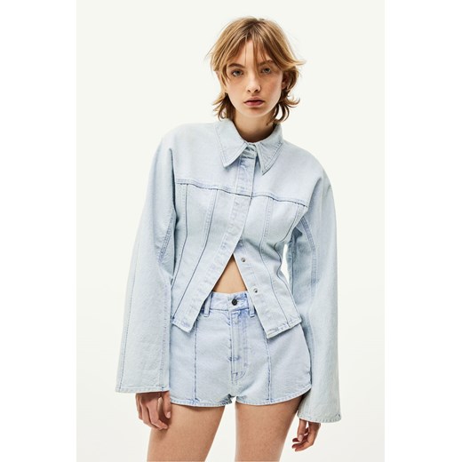 H & M - Dżinsowe mini szorty z kantami - Niebieski ze sklepu H&M w kategorii Szorty - zdjęcie 170948560